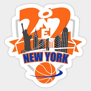 212 New York Basketball Sticker